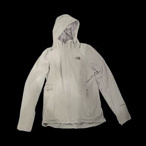 The North Face Gray Ski Jacket Weather-Resistant Hooded